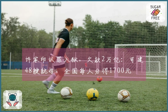 许家印认罪入狱，欠款2万亿：可建48艘航母，全国每人分得1700元